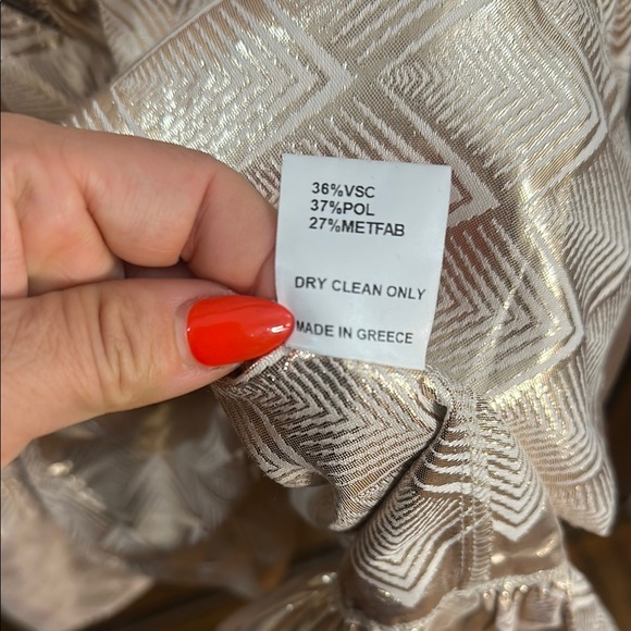 Cream Mini Sundress with Tiered Ruffles and Mandarin Collar - Picture 8 of 8